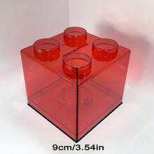 Building Block Shaped Acrylic Transparent Coin Bank, Coin & Sundries Storage Jar, Home Decor, Holiday Gift, Birthday Gift - Multicolor - View 2