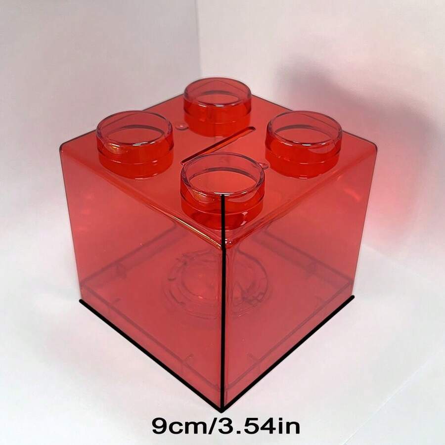 Building Block Shaped Acrylic Transparent Coin Bank, Coin & Sundries Storage Jar, Home Decor, Holiday Gift, Birthday Gift