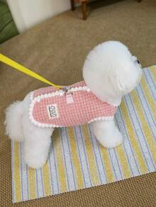 Pet Winter Fleece Vest Jacket, Dog Cat Warm Plaid Sleeveless Jacket, Cute Pom Pom Trim Puppy Kitten Cold Weather Outfit, Suitable For Small And Medium Dogs And Cats, With D-Ring For Convenient Outdoor Walks - Multicolor - View 21