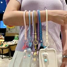 1件可調節扣手機掛繩 防盜耐用繩 crossbody 掛繩 通用相機 CCD 包 水壺吊飾 防丟掛繩 男女適用 附贈間隔夾 - 雲朵星星短繩 - 查看 4