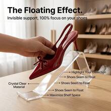 1/2/4pcs Acrylic L-Shaped High Heel Shoe Display Stand, Shoe Storage Rack, Suitable For Shopping Mall, Shoe Store, Clothing Store, Shoe Matching And Display, Shoe Cabinet Accessory, Room Decor, Back To School, College Essentials - Multicolor - View 6