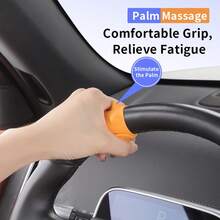Orange/Purple Dual-Color Design, Effectively Relieves Driving Fatigue; Steering Wheel Surface Uses Anti-Slip Massage Material, Helps Maintain A Clear Mind. For Those Who Need Long-Distance Driving Or Frequent Travel, This Product Is Absolutely Essential. - Steering Wheel Anti-slip Ring - View 4