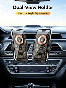 Dudukan Ponsel Mobil Nirkabel Otomatis, Dudukan Ventilasi Udara, Pengisi Daya Nirkabel, Braket Navigasi Mobil Universal Rotasi 360° untuk Smartphone - D18 - View 8