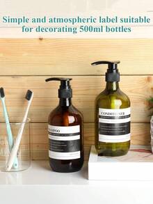 6 PCS Bathroom Labels For Soap Dispenser, Removable Bathroom Organization Labels, Waterproof Bottle Labels For Shampoo Conditioner Body Wash - Multicolor - View 7