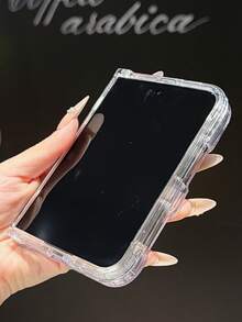 Minimalist Fashion Transparent Magnetic Phone Case, Compatible With IPhone 18 Ultra, Supports Foldable Wireless Charging, Hard PC Shockproof Protective Shell - Clear - View 8