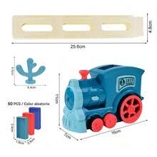 Kids' Domino Train Toy Vehicle Set - Blue - View 5