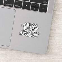 1/2/5 Pcs 3Inch "IF I SURVIVE THE REST OF THE WEEK..." Funny Quote Typography PVC Self-Adhesive Sticker, Witty Sarcastic Aesthetic Decorative Decal, Scratch-Resistant Strong Adhesive , For Laptops Water Bottles Phone Cases Notebooks Cars Planners - A - View 7