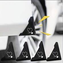 4pcs Heart-Themed Car Door Edge Guards With Self-Adhesive Backing, Anti-Scratch And Anti-Collision Protection For Right Angles, Easy Installation, Suitable For Sedans, Trucks And SUVs - A - View 1
