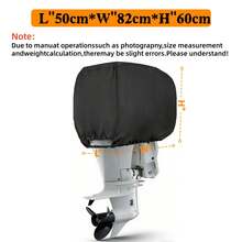 1pc Marine Outboard Engine Cover, Made Of Heavy-Duty 420D Wear-Resistant Oxford Fabric, Suitable For 6-250HP Marine Engines, Provides All-Weather Protection, Suitable For Yachts And Boat Engines - Black - View 2