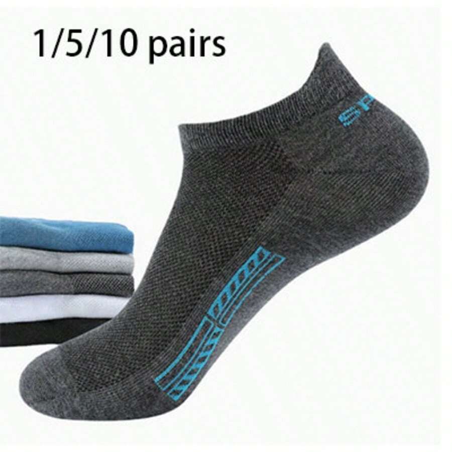 1/5/10 PairsSports Socks, Soft And Comfortable For Men And Women, Suitable For All Seasons, Suitable For Daily Wear And Sports Outings - Multicolor - View 1