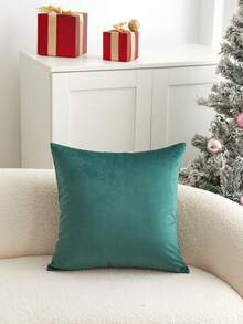 LCUHPCL 聖誕 Oh Holy Night 絲絨 3D 刺繡枕套 1 件,適用於臥室、客廳、沙發、日常使用、派對及各種環境 - 綠色 - 查看 12