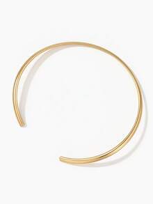 Vandermere Minimalist Solid Choker - Yellow Gold - View 3