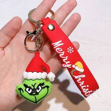 The Grinch The Christmas Keychain Pendant Christmas Tree Green Fur Monster Decoration Keychain - Multi-color - View 5