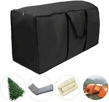 Garden Cushion Storage Bag 122 X 39 X 55 Cm | Waterproof And Splash-Resistant Protective Cover For Garden And Patio Cushions - Black - View 2