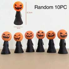 1/6/10pcs Halloween Toy Bouncing Horror Pumpkin Small Toy Accessories Funny Interactive Bouncing Toys (Random) - Multicolor - View 8