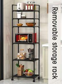 4/5/6 Tier 3-5 Layer Adjustable Kitchen Storage Rack, Kitchen Organizer, Vertical Baking Rack, Oven Rack, Metal Storage Shelf, Kitchen Utensil Storage Rack, Metal Shelving, Sturdy And Stable, Corner Storage Rack, Black Metal Storage Rack, Spice Rack, Cookware And Tableware Rack, Home Decor, Suitable For Kitchen, Microwave/Rice Cooker/Oven, Small Kitchen Appliances, Electric Pot, Tableware Basket, Kitchen, Pantry, Bathroom - View 7