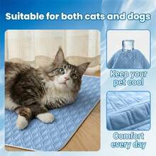 1PC Dog Pee Pad/Pet Bed Mat/Cooling Fabric Pet Cooling Pad/Lightweight Washable/Pet Cage, Pet Bed, Car, Outdoor, Indoor/Outdoor Pet Cooling Mat (Dog Supplies/Dog Accessories/Pet Supplies/Canine Supplies/Happy Puppy/Puppy) - Multicolor - View 12