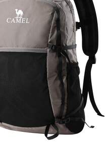 CAMEL CROWN 輕量可折疊背包，運動休閒日用包，旅行登山戶外徒步背包 - 摩卡棕 - 查看 3
