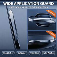 Hidden Car Door Edge Anti-Scratch Rubber Decorative Strip, Shock-Absorbing Vehicle Door Protection Bar, Durable Rearview Mirror Anti-Collision Guard Strip, Practical Car Exterior Accessory, Prevents Scratches, Daily Car Decoration Item - Multicolor - View 4