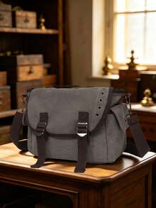Versatile Flap Over Shoulder Crossbody Bag For Men - Multicolor - View 5
