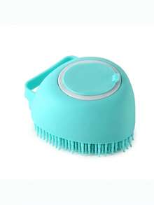 1pc Heart-Shaped Pet Bath Brush With Built-In Shampoo Dispenser, Massage Comb Design, Easy To Clean After Bathing, Compact And Portable Pet Bath Brush - Multicolor - View 11