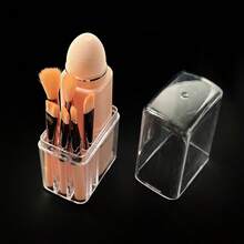 8PCS Makeup Brush Set, Portable Cosmetic Brush Kit With Face Eye Concealer And Eyeshadow Brushes, Complete Beginner Makeup Tool, For Travel Set, Daily Makeup, And On-The-Go Touch-Up - Pink - View 9