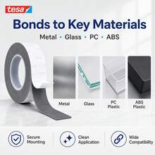 Tesa Acrylic Foam Double-Sided Tape, High Shear Strength, Noise Reduction, High Adhesion, Waterproof And Low-Temperature Resistance - 10mm X 3m - View 7