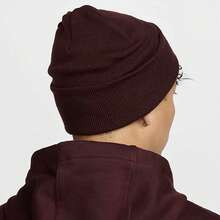 Nike Embroidered Logo Outdoor Casual Sports Warm Comfortable Versatile Beanie Unisex - Burgundy - View 4