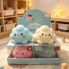 1pc White Glow-In-The-Dark Cute Cloud DIY Slow Rebound Squeeze Toy Stress Relief - Multicolor - View 7