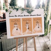 40/20pcs Bridal Dress Guessing Wedding Game Set,Wedding Party Games,DIY Bridal Shower Game Supplies, " The Wedding Dress" Wedding Party Game For Guest Participation,Wedding Decoration,Bridesmaid Proposal Gift,Fun Wedding Decor,Party Creative Supplies - Multicolor - View 6