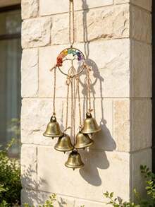 1pc Crystal Tree Of Life, Vintage Bell Wind Chime, Door Handle Room Garden Home Decor Hanging Ornament, Car Pendant, Holiday Decoration - one-size - View 7
