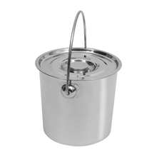 Virellio 12 Liters Stainless Steel Bucket With Lid Anti-Slip Grooves Even Base For Kitchen, Industry, Catering, Home Use - View 7