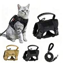 Anti-Escape Black Breathable Pet Vest, Suitable For Small And Medium Dogs And Cats, For Outdoor Walking And Travel, No Pulling On Pet Chest Harness - Black - View 1