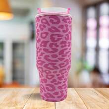 1 buah Sarung Tumbler Isolasi Motif Leopard Anti Selip 1200ml/40oz, Penutup Pelindung Botol Air Tahan Gores - MultiWarna - View 8