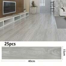 25pcs Wood Grain Self-Adhesive Non-Slip Floor Stickers, Thickened Polyethylene Foam Material, Waterproof And Wear-Resistant, Peel And Stick, Easy To Clean And Removable, Suitable For Living Room, Kitchen, Office And Bedroom Decoration. - Floor Sticker - View 12
