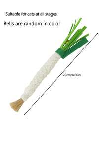 No Batteries Needed - Interactive Chewing Toy With Realistic Onion-Like Design, Durable Green &, For All Cats & Pets - Teeth Cleaning Dental Toy For Solo Play Or Interactive Games - Perfect For Kittens & Adult Cats - Multicolor - View 2