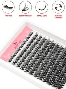 240 قطعة رموش صناعية D Curl بطراز عطلة 40D، أطوال مختلطة 9 مم-16 مم، بطراز طبيعي، صف واحد كثيف، عناقيد فردية مزروعة، رموش صناعية DIY، عناقيد رموش فردية، تمديد رموش خصلات فردية، عناقيد رموش صناعية - D - مشاهدة 6
