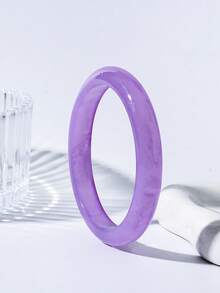 1 buah Gelang Resin Bulat untuk Wanita, Gaya Cina Baru, Aneka Warna, Pelangi - gelang - View 5