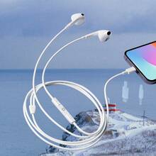 Wired Earphones Compatible With Iphone, USB-C Comfortable In-Ear Earbuds, Type-C Audio Headphones, 3.5mm Interface HiFi Stereo In-Ear Wired Earphones With Microphone And Call Controller, Noise Isolating - View 2