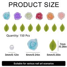 150pcs Mixed Color Floral Acrylic Set, Suitable For DIY Jewelry, Nail Art, Phone Case, Clothing And Handmade Accessories Material - DIY - View 14