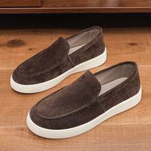 Men's Fashion Casual Slip-On Loafers, Lightweight Breathable Commuter Sneakers, Easy-On Driving Shoes For Daily Wear - Coffee Brown - View 5