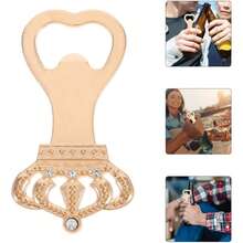 12pcs Gold Crown Bottle Opener Wedding Guest Favors, Bridal Shower Souvenirs, Birthday Gifts, Anniversary Decor, Party Thank You Gifts, Crown Design - Multi-color - View 10