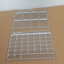 1 Set White Transparent Weekly/Monthly Planner Message Board (Acrylic Calendar Memo Writing Board Display Board, Can Be Used As Memo Board Fridge Magnet) - A - View 6
