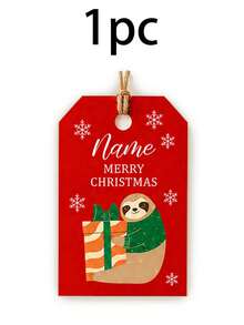 Custom Christmas Gift Tags, Festive Personalized Name Gift Cards For Holiday Wrapping, Customized Name Present Labels, Customizable Xmas Party Favor Tags, Pet Style, Secret Santa Gift, Stocking Stuffer, Merry Christmas, Christmas Ornaments, Family - Style a - View 8