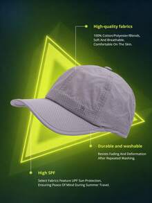CAMEL CROWN Women & Men Baseball Cap, New Summer Sun Protection Sports Tennis Hat, Face-Slimming Visor Sun Hat - Grey - View 8