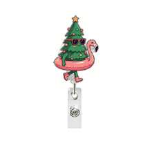 1pc Santa Claus, Reindeer, Gingerbread Man Gold Onion Sequin Snowman Christmas Tree Sock Glove, With Retractable Clip Rotating Easy Clip ID, Perfect Christmas Gift For Friends And Family - Multicolor - View 18