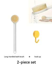 Long Handle Soft Bristle Bath Brush, Exfoliating Massage Brush, Unisex Body Cleaning Brush, Ergonomic Extended Handle, Suitable For Cleaning Back And Arms, Designed For People Who Care About Skin Cleansing, Bath Accessory, Christmas Gift - Multicolor - View 14