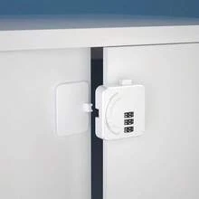 1PC Easy Install Self-Adhesive Fridge/Oven/Cabinet Safety Lock - No Drilling Required, Child Safety Design, Comes With Strong Residue-Free Sticker - White - View 4