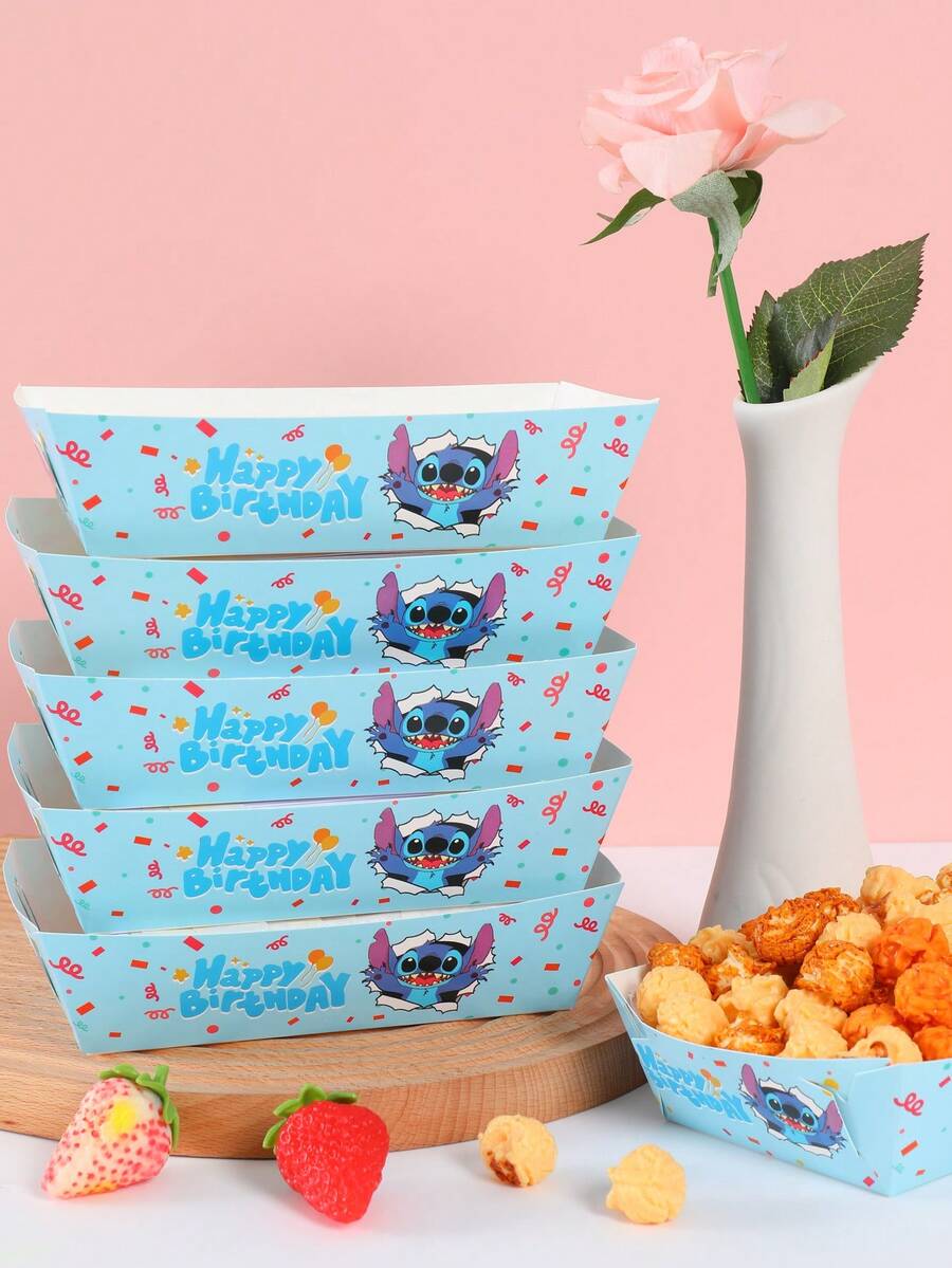 6pcs/12pcs/24pcs Anime Cartoon Theme Party Candy Boxes, Theme Party Gift Boxes, Candy & Cookie Boxes, Party Gift Bags, Party Gift Boxes, Suitable For Birthday Party, Candy And Popcorn Box Decoration, Back To School Season Party, Holiday Essential Party Supplies - Multicolor - View 1