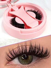 Glue-Free Magnetic Thick False Eyelashes, 1-Second Application, Portable Storage Box, Easily Create Big Eye Makeup - View 5